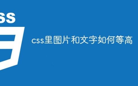 css里图片和文字如何等高