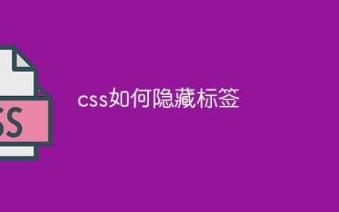 css如何隐藏标签