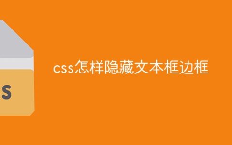 css怎样隐藏文本框边框