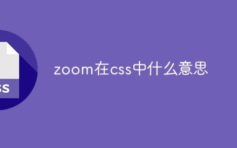 zoom在css中什么意思