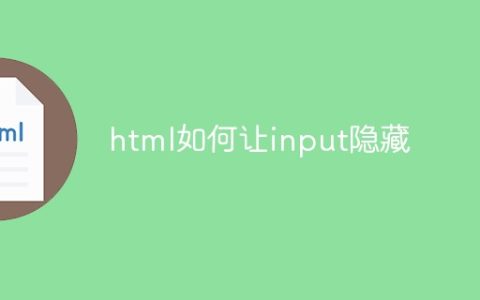 html如何让input隐藏