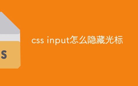 css input怎么隐藏光标