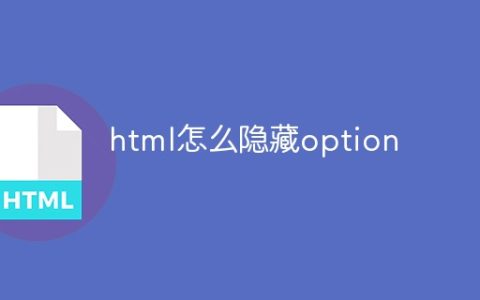 html怎么隐藏option