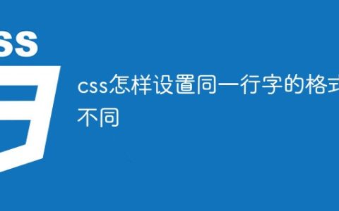 css怎样设置同一行字的格式不同