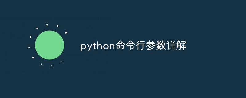 python命令行参数详解