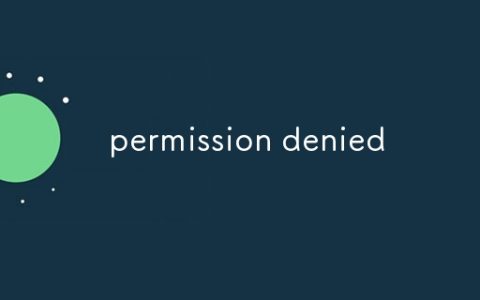 permission denied