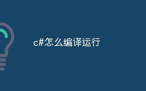 c#怎么编译运行