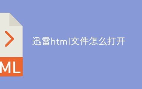 迅雷html文件怎么打开