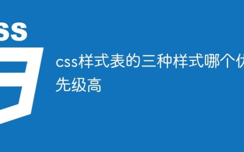 css样式表的三种样式哪个优先级高