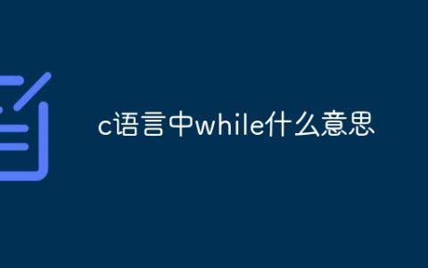 c语言中while什么意思