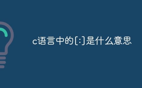 c语言中的[:]是什么意思