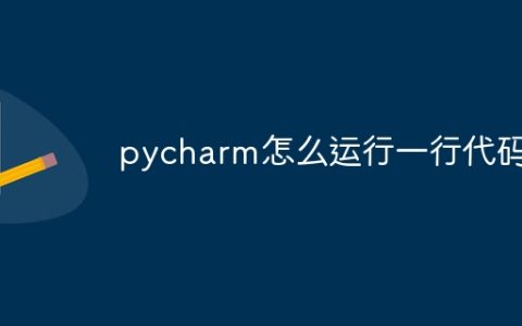 pycharm怎么运行一行代码