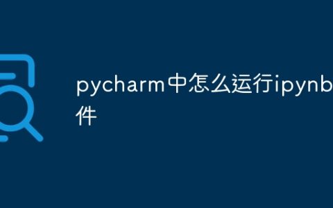 pycharm中怎么运行ipynb文件