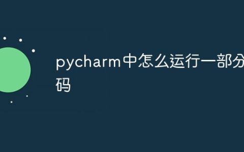 pycharm中怎么运行一部分代码