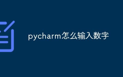 pycharm怎么输入数字