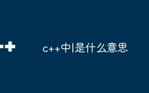 c++中|是什么意思