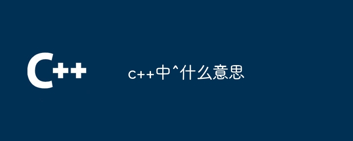 c++中^什么意思