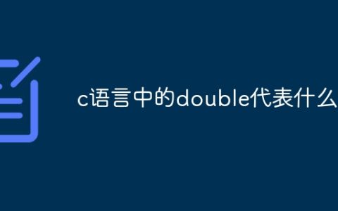 c语言中的double代表什么