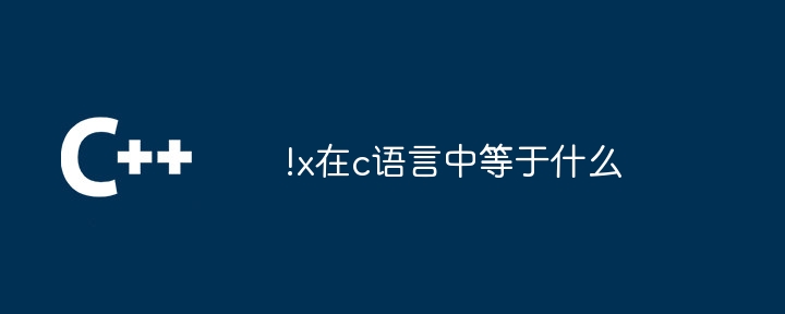 !x在c语言中等于什么