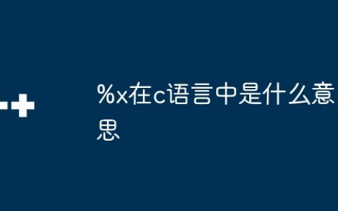 %x在c语言中是什么意思