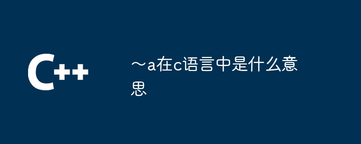 ~a在c语言中是什么意思