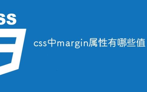css中margin属性有哪些值