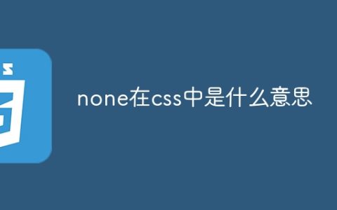 none在css中是什么意思