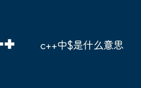 c++中$是什么意思