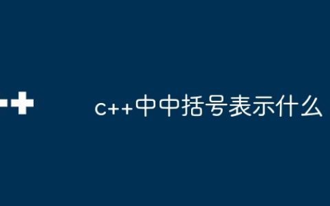 c++中中括号表示什么