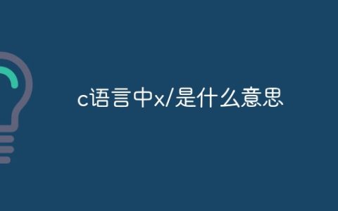 c语言中x/是什么意思