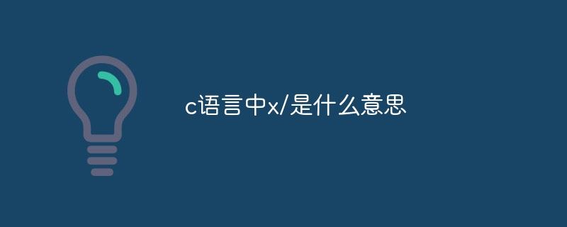 c语言中x/是什么意思