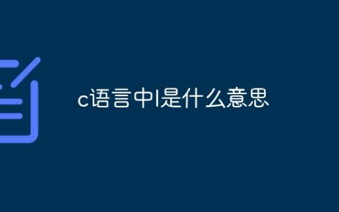 c语言中l是什么意思