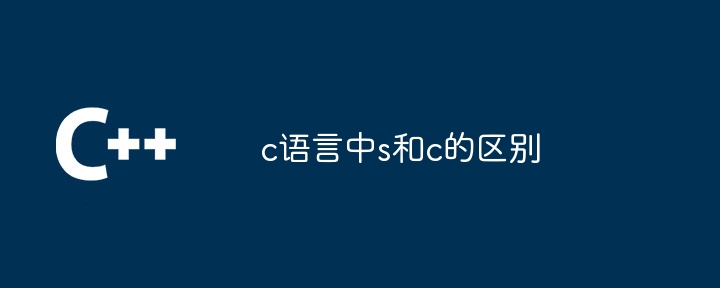 c语言中s和c的区别