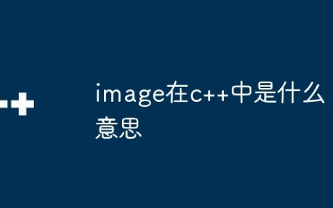 image在c++中是什么意思