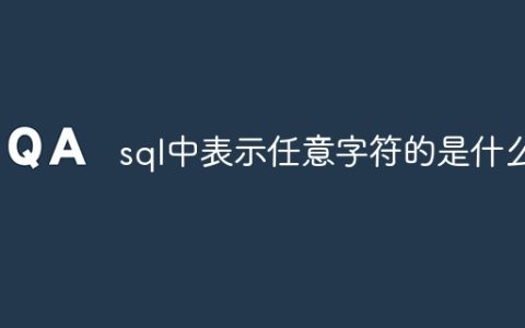 sql中表示任意字符的是什么