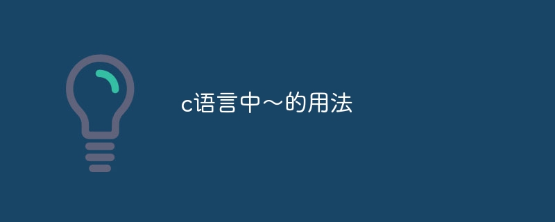 c语言中~的用法