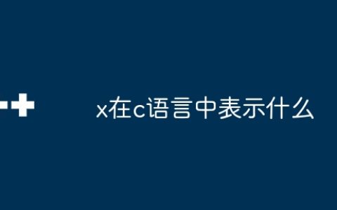 x在c语言中表示什么