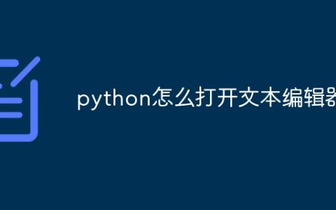 python怎么打开文本编辑器