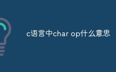 c语言中char op什么意思