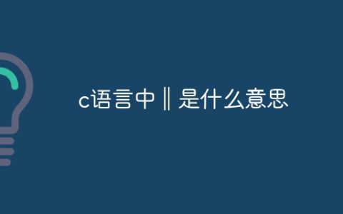 c语言中‖是什么意思