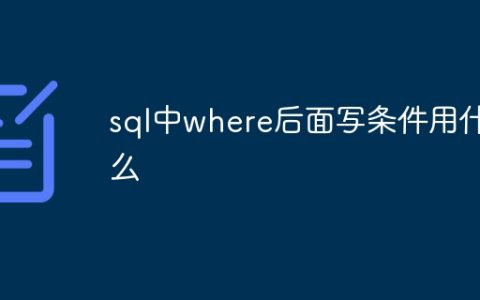 sql中where后面写条件用什么