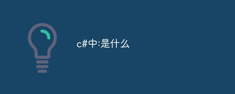 c#中:是什么