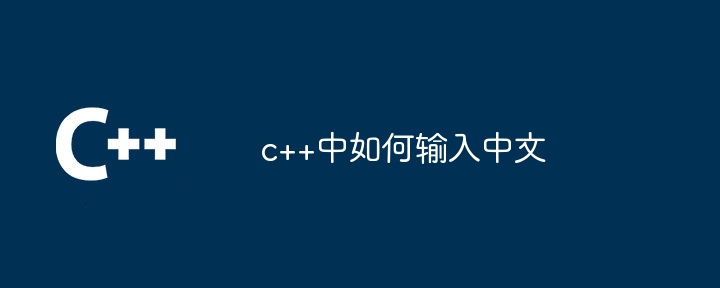 c++中如何输入中文