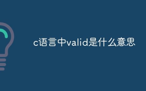 c语言中valid是什么意思