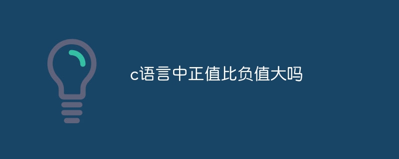c语言中正值比负值大吗