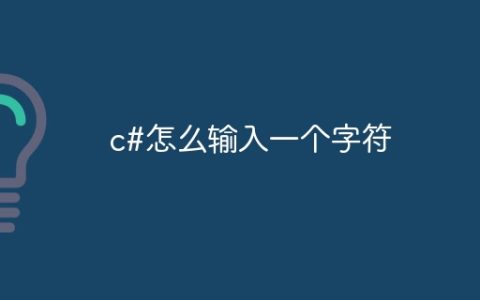 c#怎么输入一个字符