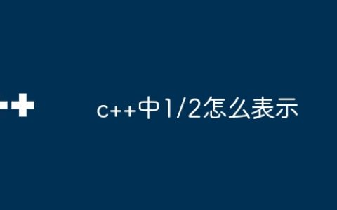 c++中1/2怎么表示