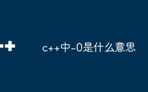 c++中-0是什么意思