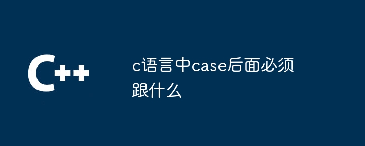 c语言中case后面必须跟什么