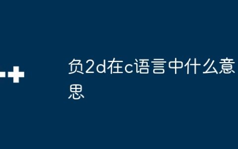负2d在c语言中什么意思